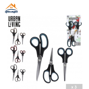 SET 3 CISEAUX MULTIUSAGE ASSORTIS URBAN 25504