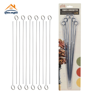 SET 12 PIQUES A BROCHETTES BARBECUE ELITE 32394 URBAN