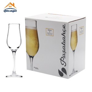 C6 VERRES A PIED FLUTE 19CL WAVY 440292 PASABAHCE /4