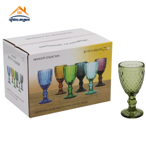 C6 VERRES A PIED ZRIZ ESCOROIAL DIAMOND GREEN 3154-10 16