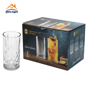 C6 VERRES ELUSIA FH 300CC DECO LOSANGE  TIME MG 772 MG GLASS/4