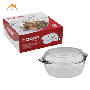 COCOTTE RONDE A/C EN VERRE GM BORCAM  59003 PASABAHCE