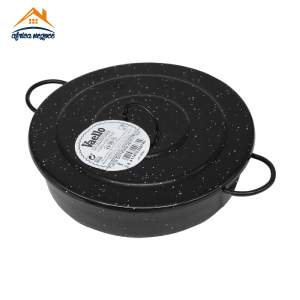 TORTIERE EMAILLE 24CM +COUVERCLE REF 5093 VAELLO ESPAGNE