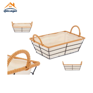 PANIER A PAIN RECT A/POIGNEES EN METAL 66162 ARTEREGAL