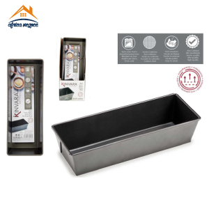 MOULE A CAKE RECTANGULAIRE EN METAL 83013 31*11.5CM KINVARA