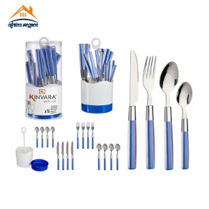 SET 16 COUVERTS A/MANCHE ROUGE KINVARA 92346