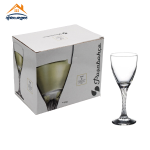 C6 VERRES A PIED TWIST 18CL 44362  PASABAHCE
