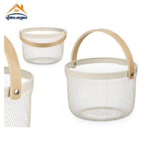 PANIER ROND EN METAL CREME 10862  ARTEREGAL