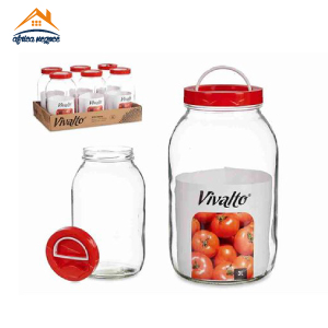 POT DE CONSERVATION 3L A/C ROUGE+MANCHE 86667 VIVALTO