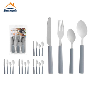 MENAGERE 16 PCS GRISE + RANGE COUVERTS 86912 KINVARA